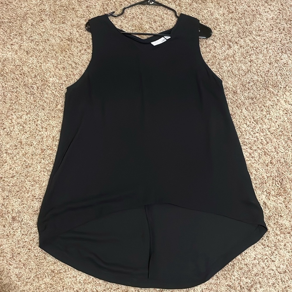 14th & Union black high-Low blouse size large